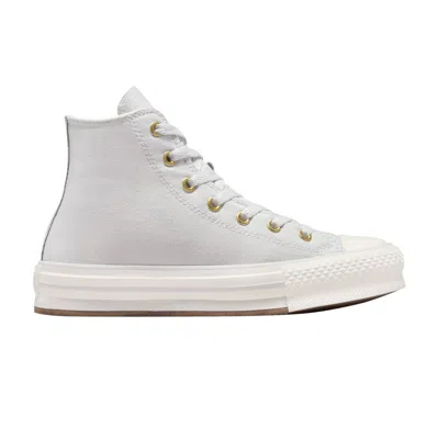 Pre-owned Converse Chuck Taylor All Star Eva Lift Platform High Gs 'tonal Canvas - Barely Grey' | Kid's Size 6