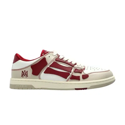Pre-owned Amiri Skel Top Low 'varsity - Cream Deep Red' | Men's Size 43