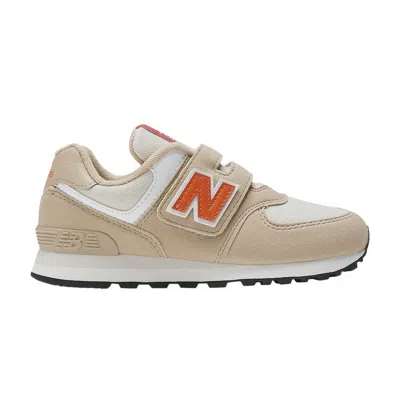 Pre-owned New Balance 574 Hook & Loop Little Kid 'incense Poppy' | Cream | Kid's Size 1