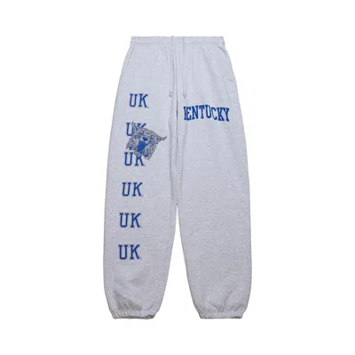 Pre-owned Cactus Jack By Travis Scott X Mitchell & Ness University Of Kentucky Sweatpants 'grey Heather' | Men