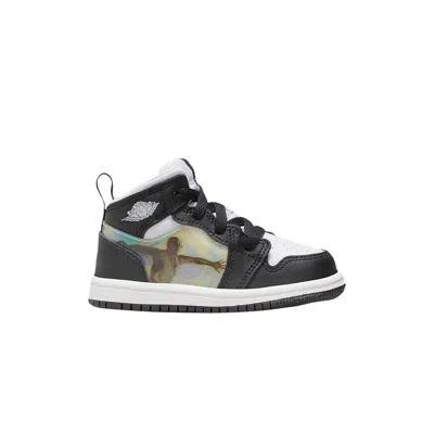 Pre-owned Air Jordan 1 Mid Td 'hologram' | Black | Infant Size 10