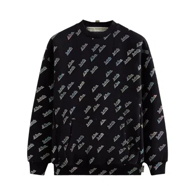 Pre-owned Kith For Advisory Board Crystals Holographic Print Crewneck 'black' | Men's Size M