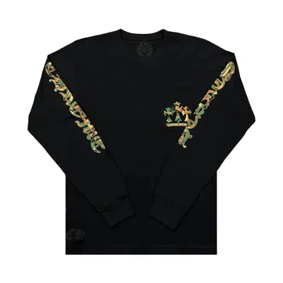 Pre-owned Chrome Hearts Horse Shoe Long-sleeve T-shirt 'black/camo' | Men's Size S