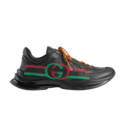 Pre-owned Gucci Run Sneaker 'black Red Green' | Men's Size 10