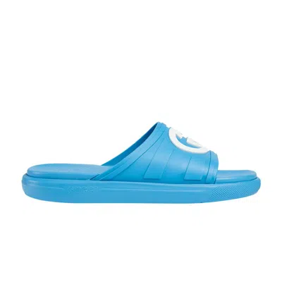 Pre-owned Gucci Slide 'interlocking G - Super Blue' | Men's Size 6