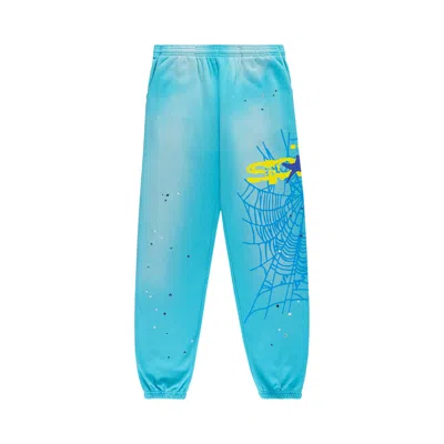 Pre-owned Sp5der Heavy Web Sweatpant 'cyan' | Blue | Men's Size M