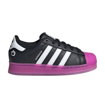 Pre-owned Adidas Originals Adidas Superstar C 'led Lights Pack - Black Purple Burst' | Kid's Size 1