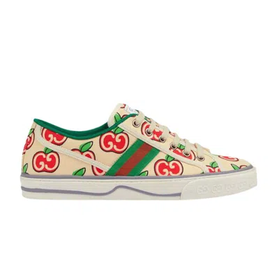 Pre-owned Gucci Wmns Tennis 1977 'gg Apple Print' | White | Women's Size 36.5