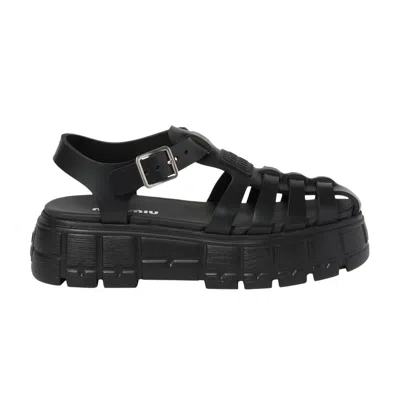 Pre-owned Miu Miu Wmns Soft Cage Flatform Sandal 'black' | Women's Size 41