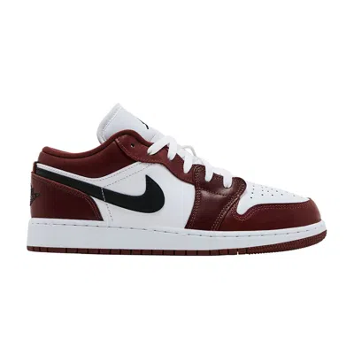 Pre-owned Air Jordan 1 Low Gs 'dark Pony' | Red | Kid's Size 6
