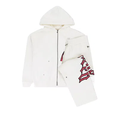 Pre-owned Godspeed Og Logo V2 Sweatsuit 'bone/red' | Cream | Men's Size Xxl In White