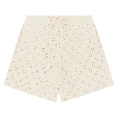 Pre-owned Aimé Leon Dore Checkered Knit Short 'pristine' | Cream | Men's Size L