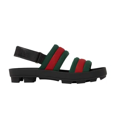 Pre-owned Gucci Web Sandal 'black' | Men's Size 6