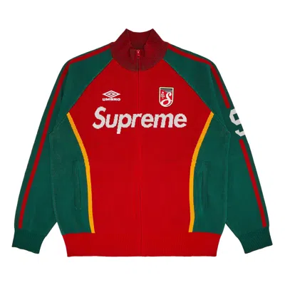Pre-owned Supreme X Umbro Zip Up Sweater 'red' | Men's Size Xl