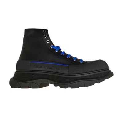 Pre-owned Alexander Mcqueen Tread Slick Boot 'black Ultramarine' | Men's Size 41