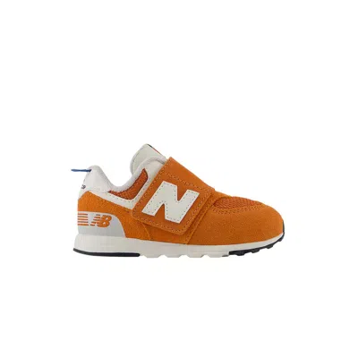 Pre-owned New Balance 574 New-b Hook & Loop Toddler 'infield Clay' | Orange | Infant Size 3.5