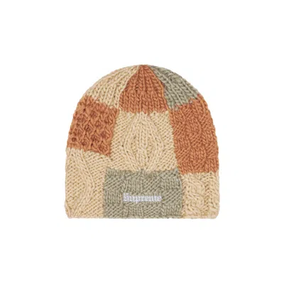 Pre-owned Supreme Block Knit Beanie 'tan' | Men's Size Onesize
