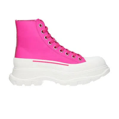 Pre-owned Alexander Mcqueen Wmns Tread Slick Boot 'fuchsia' | Pink | Women's Size 37