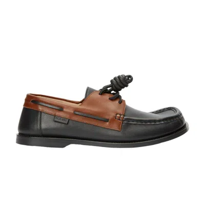 Pre-owned Loewe Campo Boat 'dark Caramel Black' | Men's Size 42