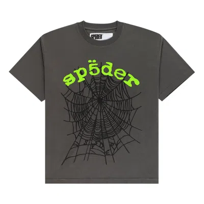 Pre-owned Sp5der Og Web V2 Tee 'slate Grey' | Men's Size Xs