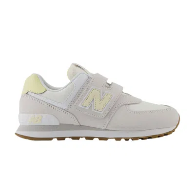 Pre-owned New Balance 574 Hook & Loop Little Kid Wide 'grey Yellow' | Kid's Size 12