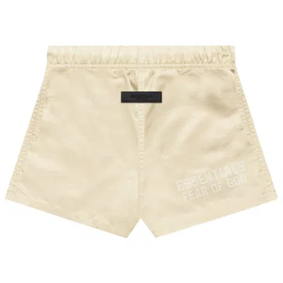 Pre-owned Essentials Fear Of God  Nylon Running Shorts 'egg Shell' | Cream | Kid's Size -6.5