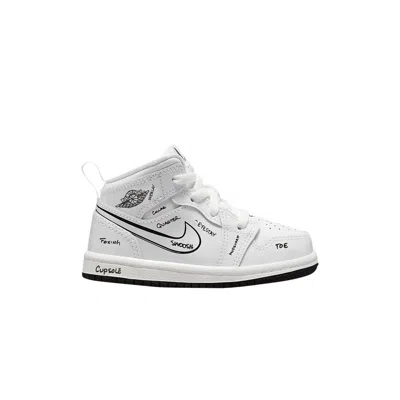 Pre-owned Air Jordan 1 Mid Td 'schematic' | White | Infant Size 5