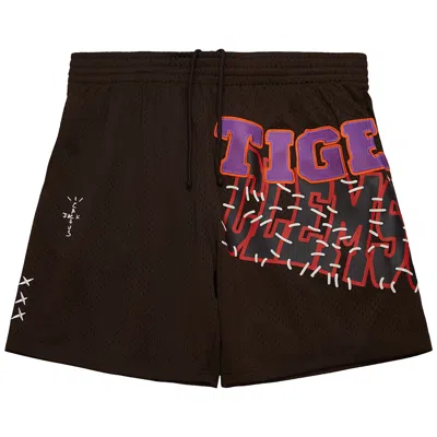 Pre-owned Cactus Jack By Travis Scott X Mitchell & Ness Clemson University Shorts 'brown' | Men's Size Xxl