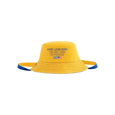Pre-owned Aimé Leon Dore 38-gs Offshore Reversible Nylon Bucket Hat 'vibrant Yellow' | Men's Size L/xl