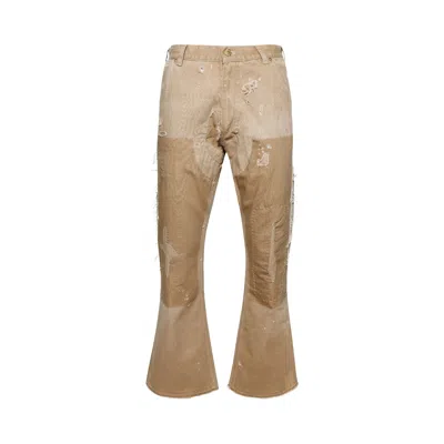 Pre-owned Saint Mxxxxxx Double Knee Pants 'beige' | Tan | Men's Size L