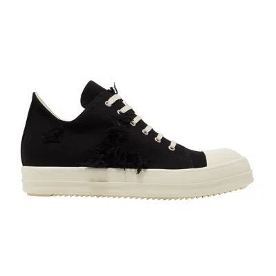 Pre-owned Rick Owens Drkshdw Strobe Cotton Denim Slashed Low 'black Milk' | Men's Size 44