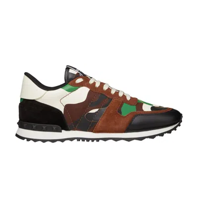 Pre-owned Valentino Garavani Valentino Valentino Rockrunner 'brown Green Camo' | Men's Size 43