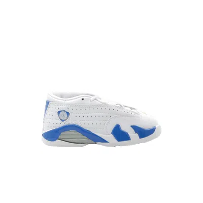 Pre-owned Air Jordan 14 Retro Low Td 'pacific Blue' | White | Infant Size 10