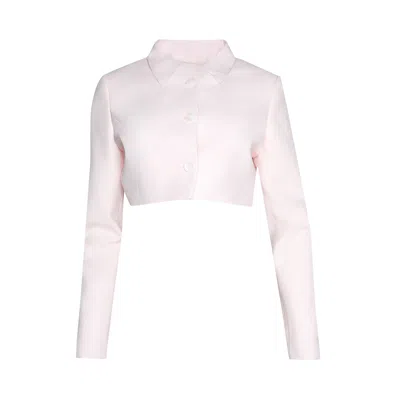 Pre-owned Coperni Trompe L'oeil Tailored Jacket 'white/pink' | Women's Size 38