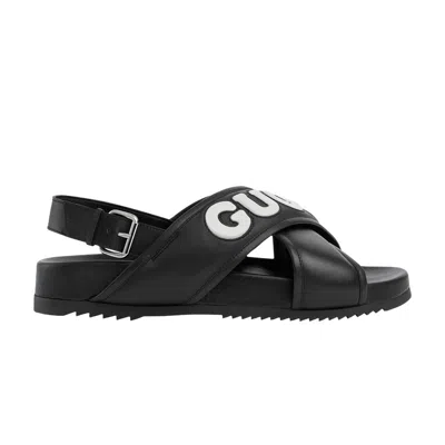 Pre-owned Gucci Crossover Sandal 'black White' | Men's Size 12