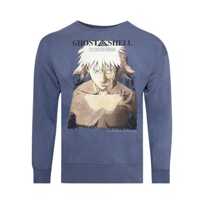 Pre-owned Saint Mxxxxxx X Ghost In The Shell Crewneck Sweatshirt 'navy' | Blue | Men's Size S