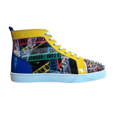 Pre-owned Christian Louboutin Louis Flat Calf Spikes 'multi Pattern' | Multi-color | Men's