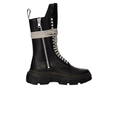 Pre-owned Rick Owens Dr. Martens X  1918 Dmxl Calf Length Boot 'black' | Men's Size 44