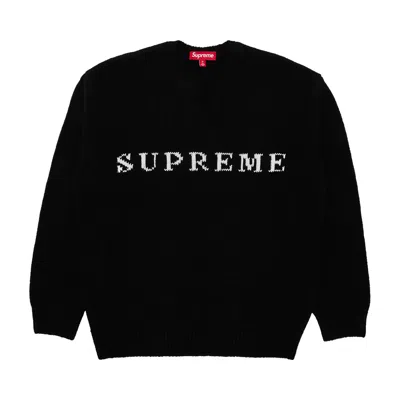 Pre-owned Supreme Contrast Logo Sweater 'black' | Men's Size Xl