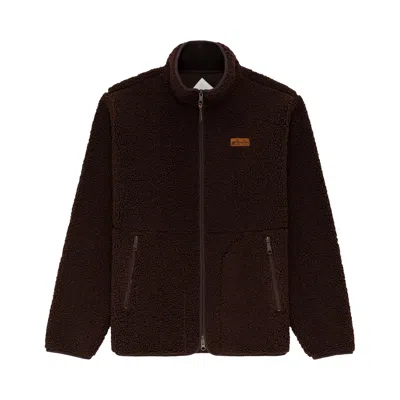 Pre-owned Aimé Leon Dore Full-zip Deep Pile Fleece Jacket 'hot Fudge' | Brown | Men's Size L