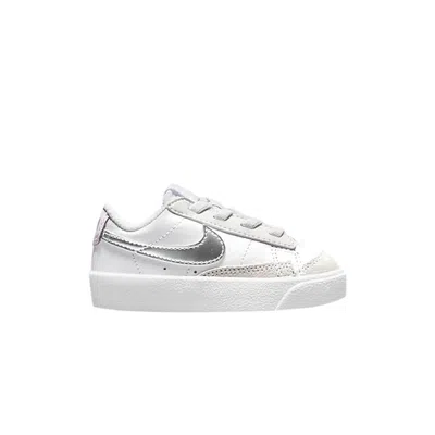 Pre-owned Nike Blazer Low '77 Td 'platinum Tint Metallic Silver' | White | Infant Size 8