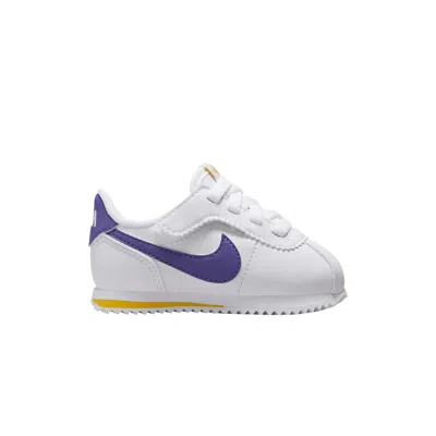 Pre-owned Nike Cortez Easyon Td 'lakers' | White | Infant Size 5