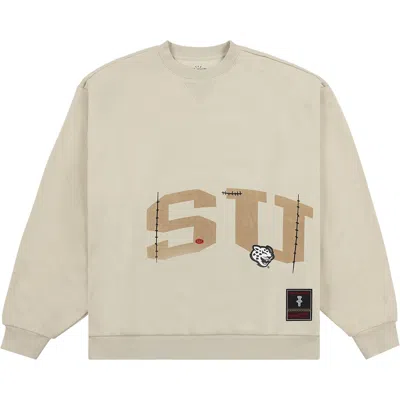 Pre-owned Cactus Jack By Travis Scott X Mitchell & Ness Southern University Crewneck 'tan' | Men's Size M In Brown