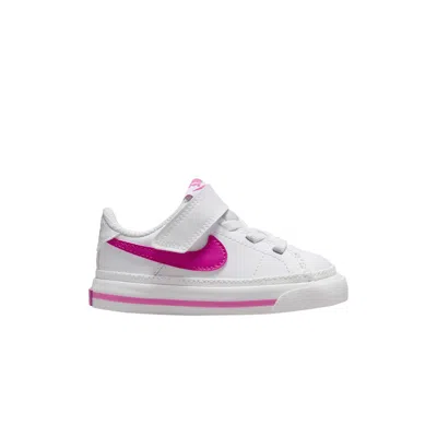 Pre-owned Nike Court Legacy Td 'white Laser Fuchsia' | Infant Size 2