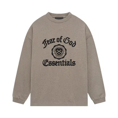 Pre-owned Essentials Fear Of God  Heavy Long-sleeve Tee 'heather Grey' | Men's Size S In Gray
