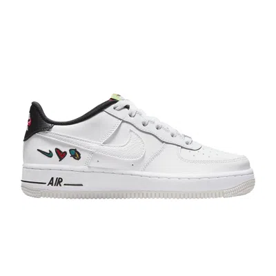 Pre-owned Nike Air Force 1 '07 Lv8 3 Gs 'peace Love ' | White | Kid's Size 5