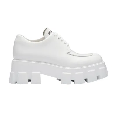 Pre-owned Prada Wmns Monolith Lace Up 'white' | Women's Size 5