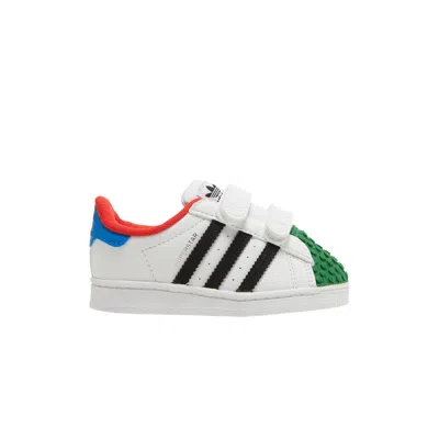 Pre-owned Adidas Originals Adidas Lego X Superstar Cf I 'white Yellow Green' | Infant Size 10