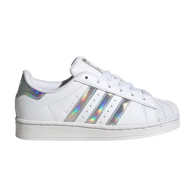 Pre-owned Adidas Originals Adidas Superstar Little Kid 'white Iridescent' | Kid's Size 12.5