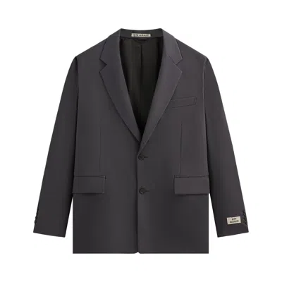 Pre-owned Kith 101 For Auralee Light Wool Max Gabardine Jacket 'grey Pinstripe' | Men's Size M